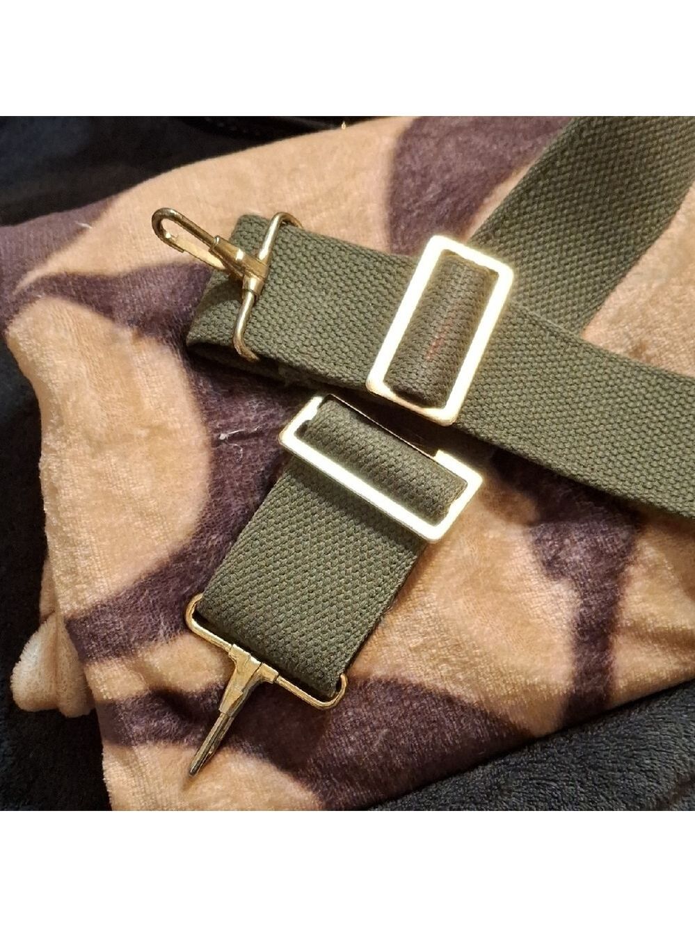 Army Green and Brown Adjustable Replacement Crossbody Strap